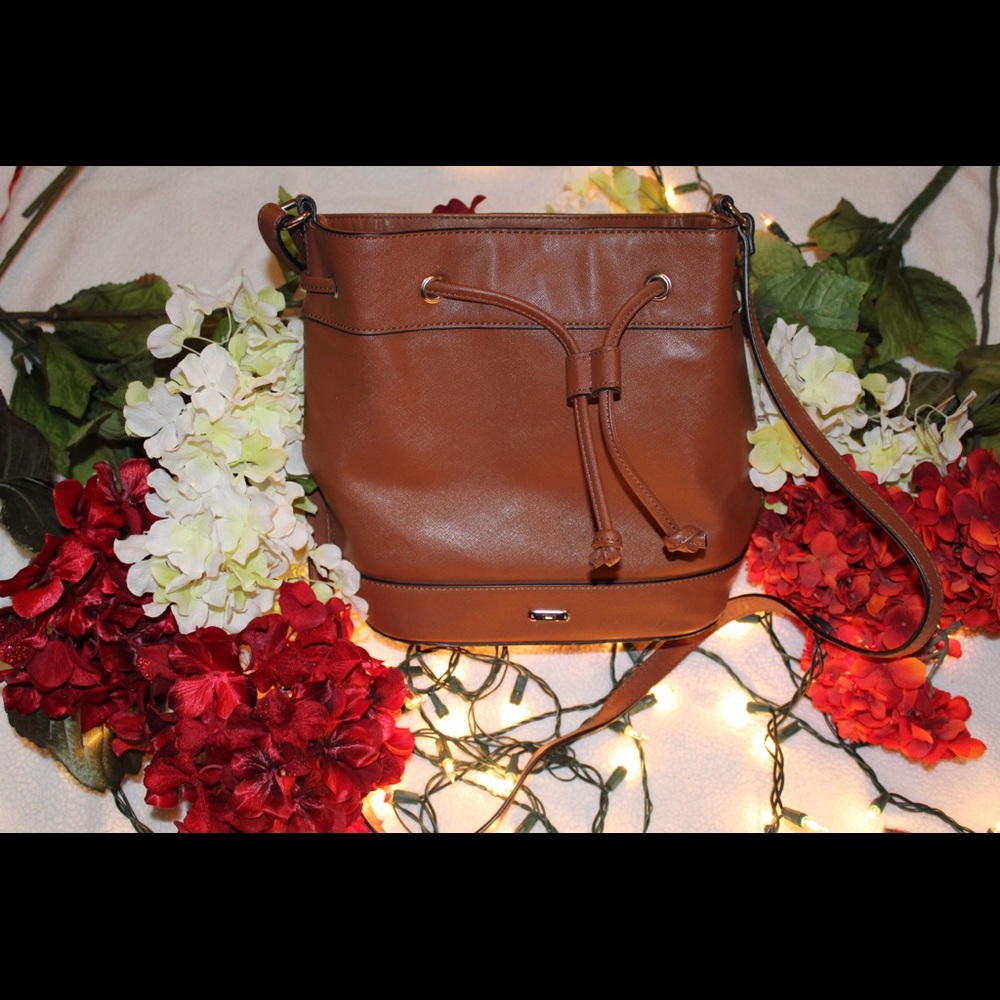 Brown leather chaps purse